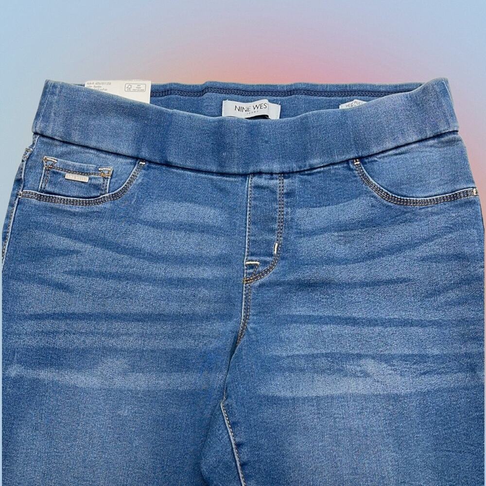 NINE WEST Women’s 4 HEIDI PULL ON SKINNY Blue Jeans